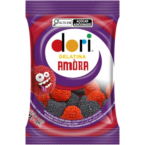 Bala Gelatina Dori Amora - Embalagem com 13G