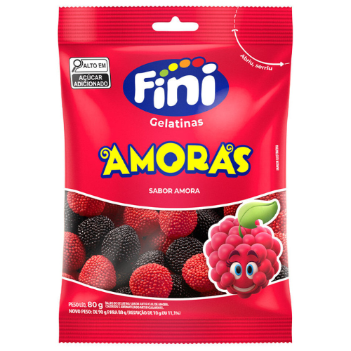 Gelatinas Fini Amoras - Embalagem com 80G