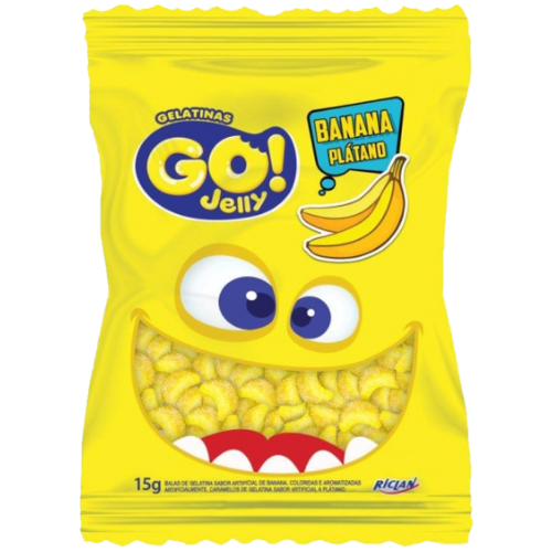 Gelatina Go Jelly Banana - Embalagem com 15G