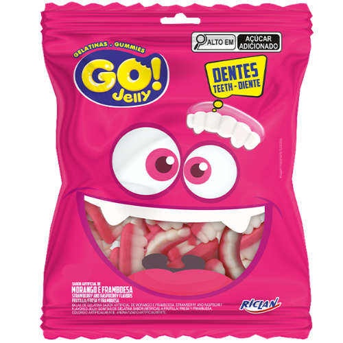 Gelatina Go Jelly Dentes - Embalagem com 15G