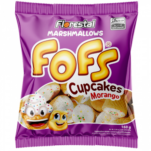 Marshmallow Fofs Florestal Cupcake - Embalagem com 160G