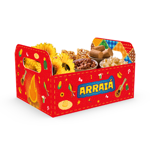 Cesta Caixote Arraiá G