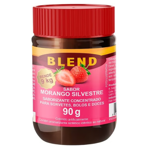 Pasta Saborizante Blend Sabor Morango Silvestre - Embalagem com 90G