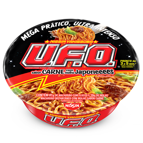 Macarrão Instantâneo U.F.O. Sabor Carne com Molho Japonês - Embalagem com 81G