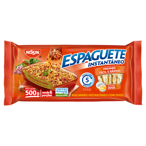 Macarrão Instantâneo Nissin Espaguete - Embalagem com 500G