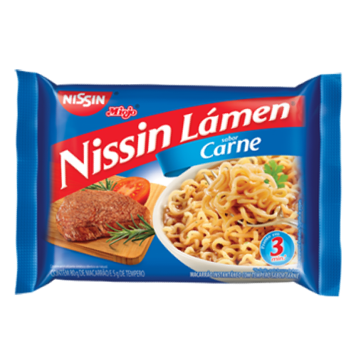 Macarrão Instantâneo Nissin Sabor Carne - Embalagem com 85G