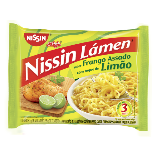 Macarrão Instantâneo Nissin Sabor Frango Assado com Limão - Embalagem com 85G