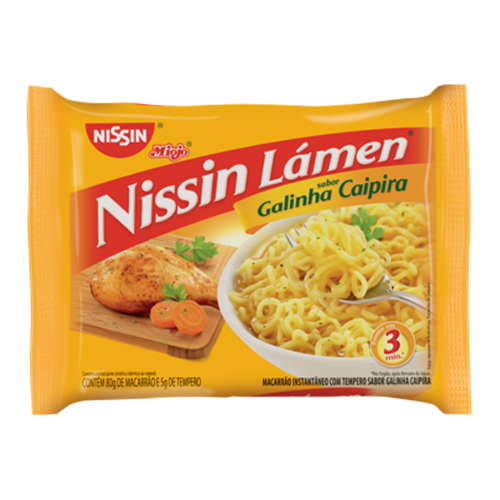 Macarrão Instantâneo Nissin Sabor Galinha Caipira - Embalagem com 85G