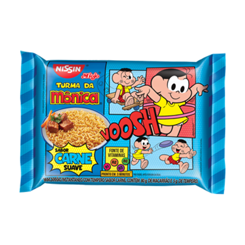 Macarrão Instantâneo Nissin Sabor Carne Suave - Embalagem com 85G
