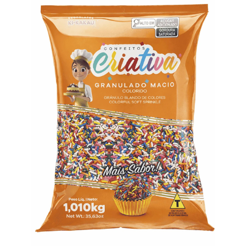 Granulado Macio Ki-Kakau Criativa Colorido - Embalagem com 1,01KG