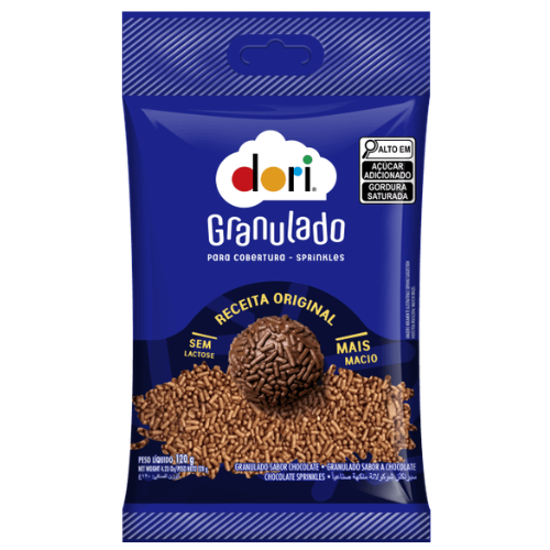 Granulado Macio Dori Sabor Chocolate - Embalagem com 120G