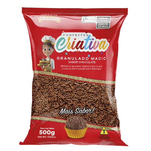 Granulado Macio Ki-Kakau Criativa Sabor Chocolate - Embalagem com 500G