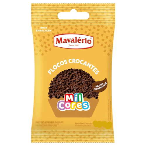 Flocos Crocante Mavalério Sabor Chocolate - Embalagem com 120G