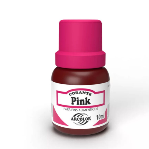 Corante Líquido Alimentício Rosa Pink - Embalagem com 10ML