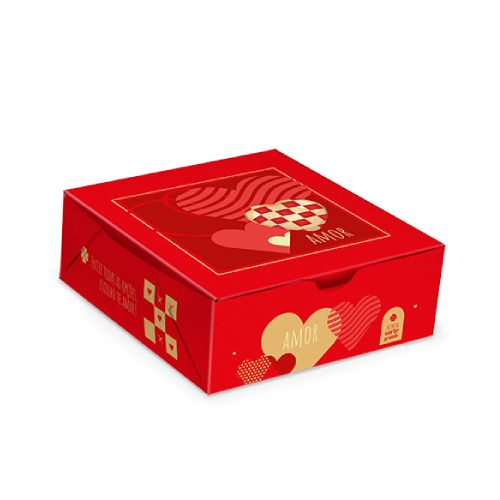 Caixa Para 4 Doces Estampa Amorette