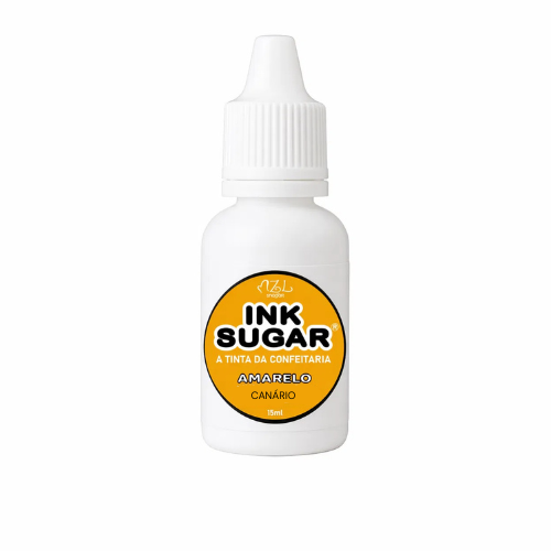 Tinta Alimentícia Ink Sugar Amarelo Canário - Embalagem com 15ML