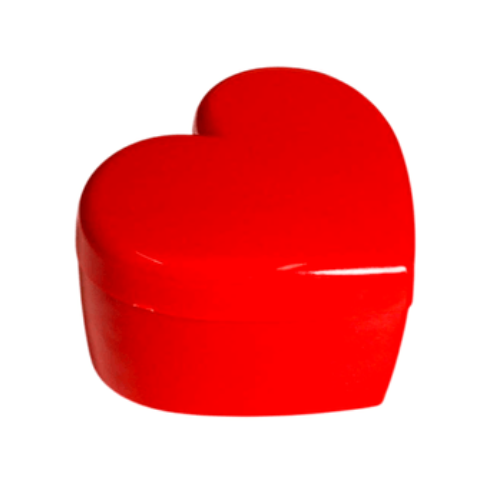 Cake Box Coração Vermelho Sólido com Tampa 750ML