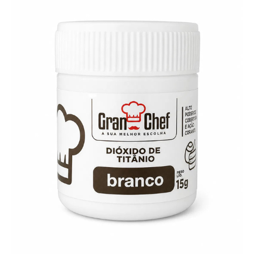 Dióxido Titânico Gran Chef Branco - Embalagem com 15G