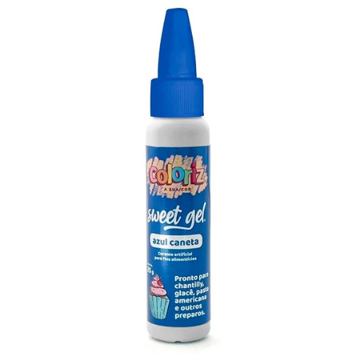 Corante Sweet Gel Coloriz Azul Caneta - Embalagem com 25G