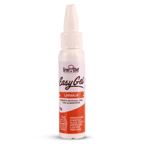 Corante Easy Gel Gran Chef Laranja - Embalagem com 25G