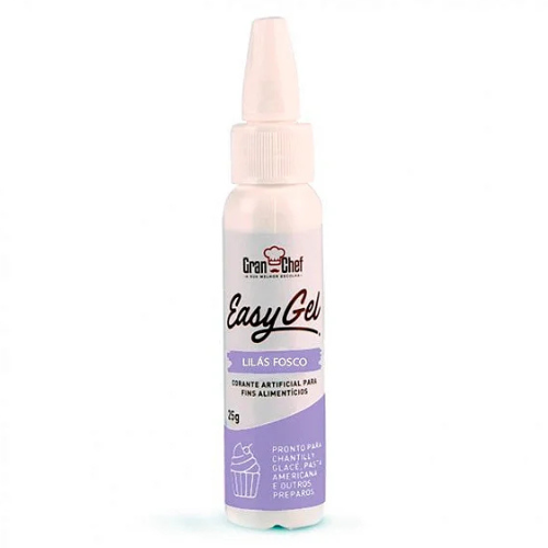 Corante Easy Gel Gran Chef Lilás Fosco - Embalagem com 25G