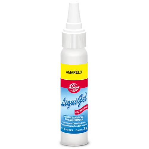 Corante Alimentício Liquigel Arcólor Amarelo - Embalagem com 30G