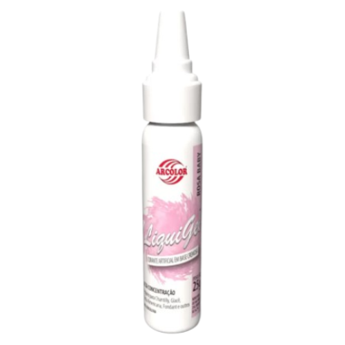 Corante Alimentício Liquigel Arcólor Rosa Baby - Embalagem com 25G