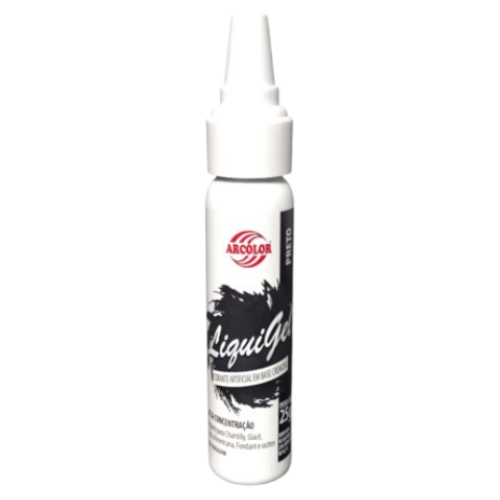 Corante Alimentício Liquigel Arcólor Preto - Embalagem com 25G