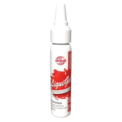Corante Alimentício Liquigel Arcólor Vermelho - Embalagem com 25G