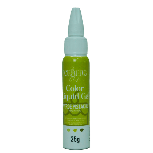 Corante Liquid Gel Iceberg Verde Pistache - Embalagem com 25G