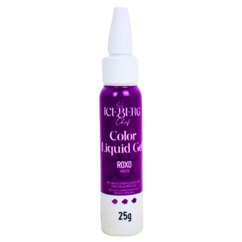 Corante Liquid Gel Iceberg Roxo - Embalagem com 25G