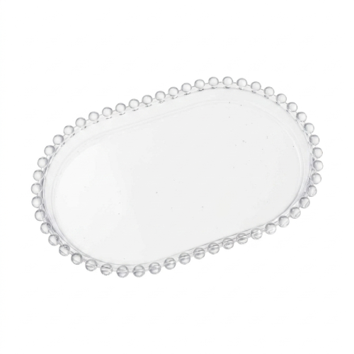 Bandeja Pérola Cor Cristal 20X13CM
