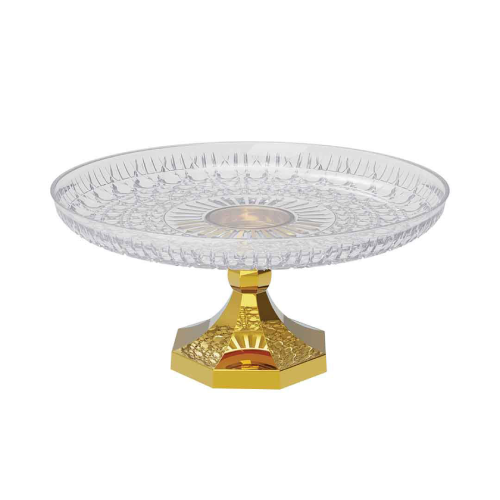 Boleira Lapidada Cor Dourado Metalizado 23,5CM
