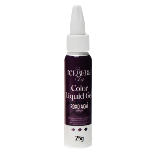 Corante Liquid Gel Iceberg Roxo Açaí - Embalagem com 25G