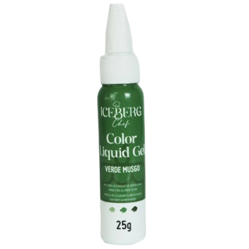 Corante Liquid Gel Iceberg Verde Musgo - Embalagem com 25G
