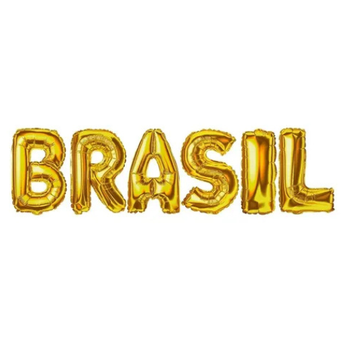 Balão Letras Metalizadas "BRASIL"