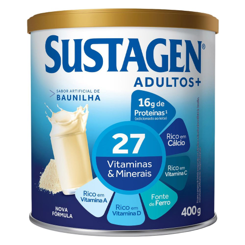Complemento Alimentar Sustagen Adultos+ Sabor Baunilha - Embalagem com 400G