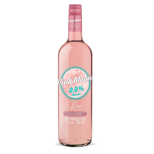 Frisante Pink Moon Rosé 0,0% Álcool - Garrafa com 750ML