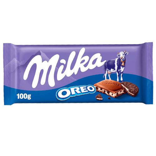 Chocolate Milka Recheado Oreo - Embalagem com 100G