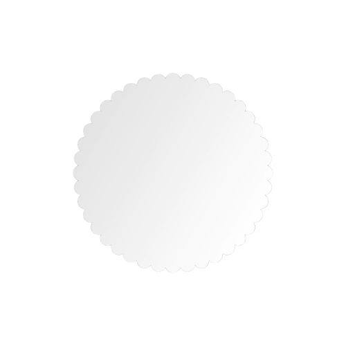 Cake Board Redondo Flor Branco Sublimis Laser MDF 21CM