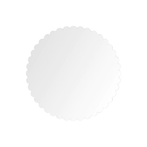 Cake Board Redondo Flor Branco Sublimis Laser MDF 24CM