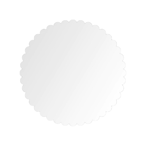 Cake Board Redondo Flor Branco Sublimis Laser MDF 26CM