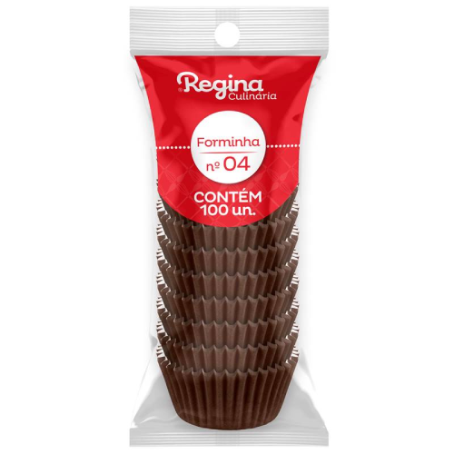 Forminha Papel Regina Nº 04 Marrom - Embalagem com 100 UN
