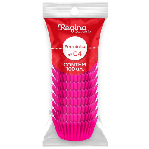 Forminha Papel Regina Nº 04 Pink - Embalagem com 100 UN
