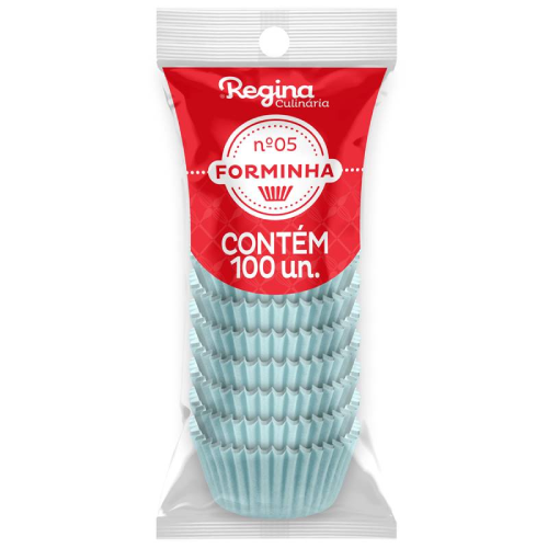 Forminha Papel Regina Nº 05 Azul Candy - Embalagem com 100 UN