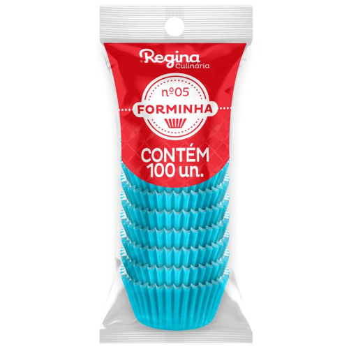 Forminha Papel Regina Nº 05 Azul Bebê - Embalagem com 100 UN