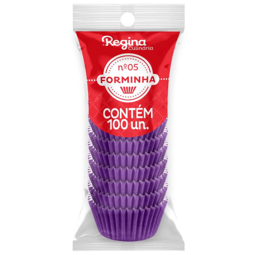 Forminha Papel Regina Nº 05 Roxa - Embalagem com 100 UN