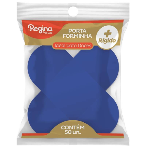 Forminha 4 Pétalas Regina Azul Royal - Embalagem com 50 UN