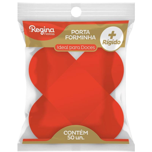 Forminha 4 Pétalas Regina Vermelha - Embalagem com 50 UN