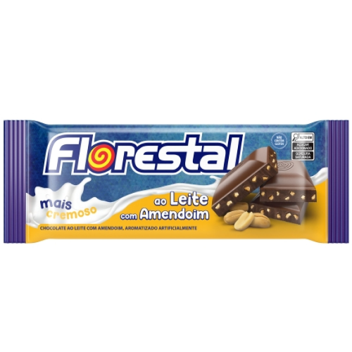 Chocolate Florestal ao Leite com Amendoim - Embalagem com 80G